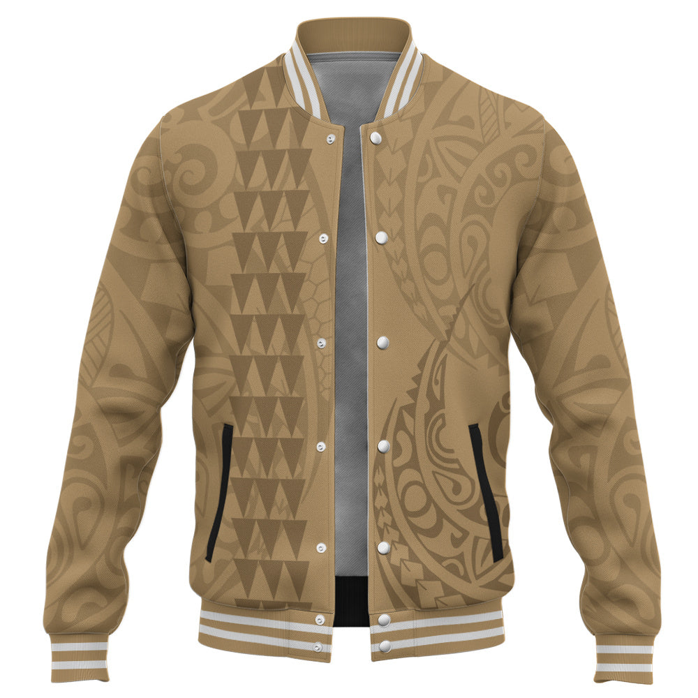 Hawaii Baseball Jacket Only Polynesian Kakau Style Golden