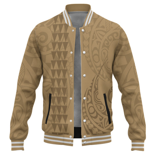 Hawaii Baseball Jacket Only Polynesian Kakau Style Golden