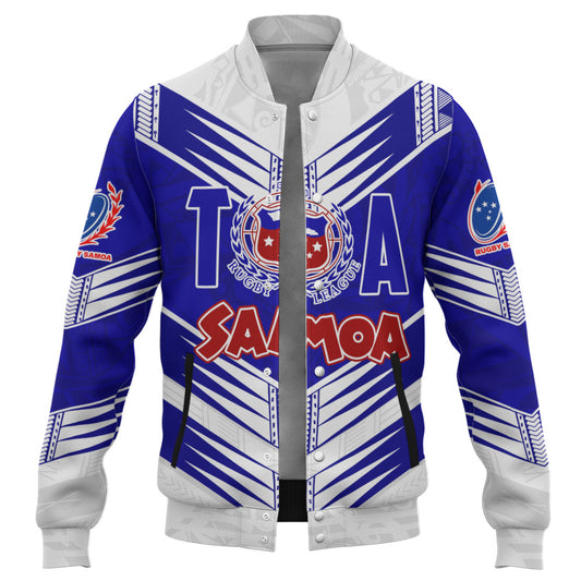 Samoa Baseball Jacket Toa Samoa Rugby Polynesian Tribal Pride Style
