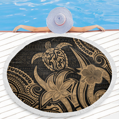 Hawaii Beach Blanket Honu Turtle Hibiscus Tribal Legacy