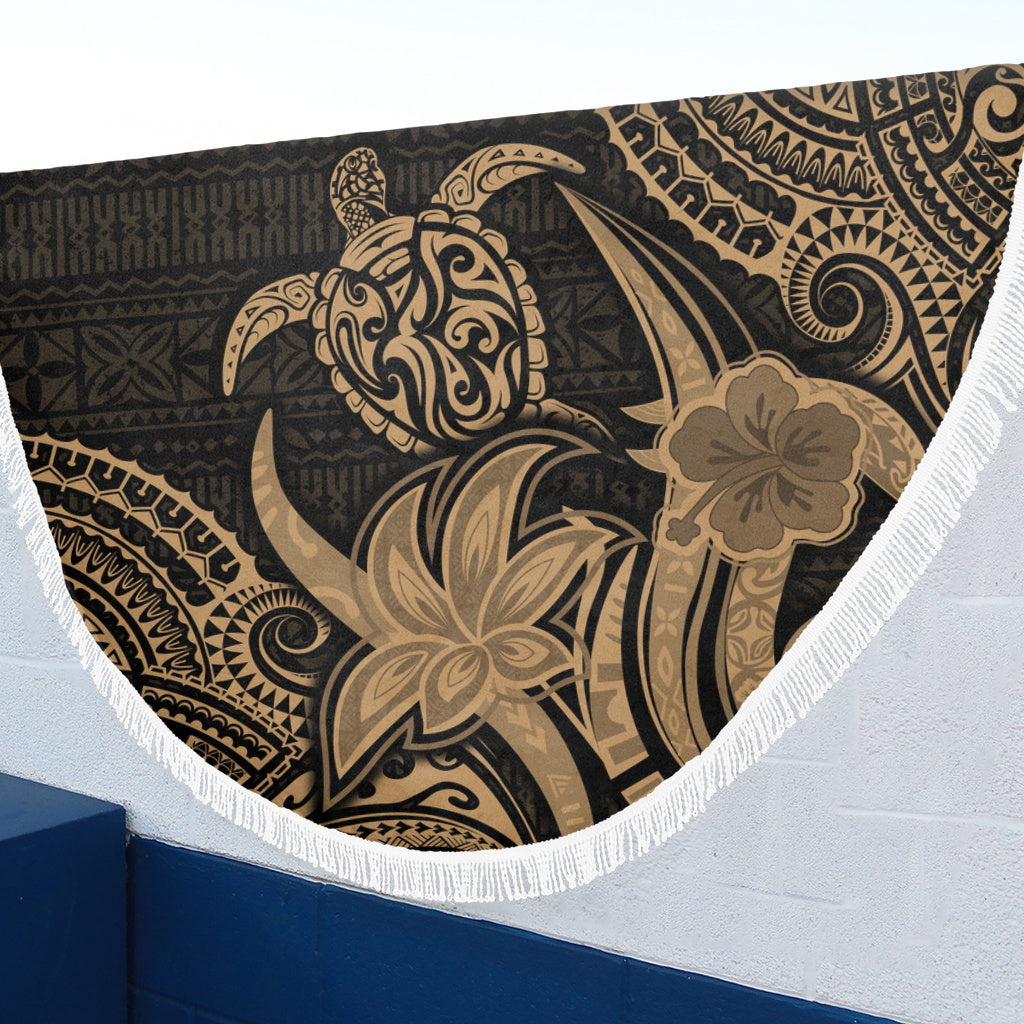 Hawaii Beach Blanket Honu Turtle Hibiscus Tribal Legacy