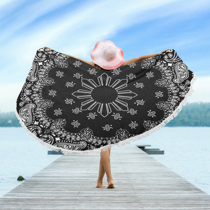 Philippines Filipinos Beach Blanket Sun Bandana Paisley Print Heritage