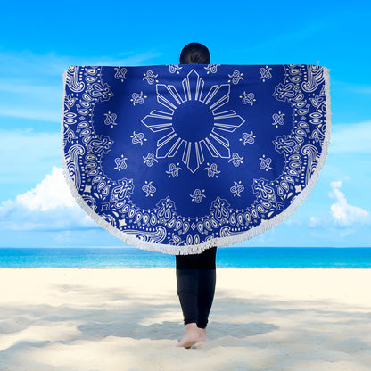 Philippines Filipinos Beach Blanket Sun Bandana Paisley Print Heritage