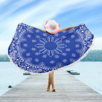 Philippines Filipinos Beach Blanket Sun Bandana Paisley Print Heritage