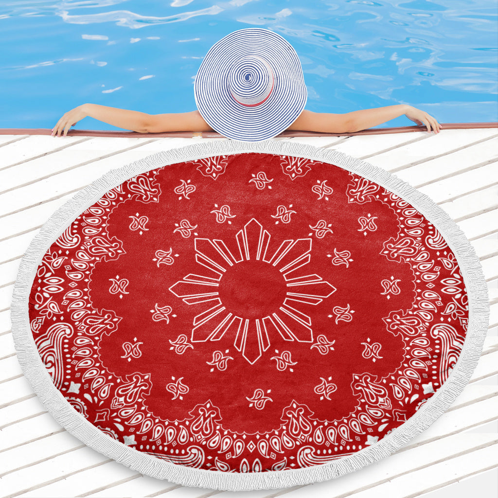 Philippines Filipinos Beach Blanket Sun Bandana Paisley Print Heritage
