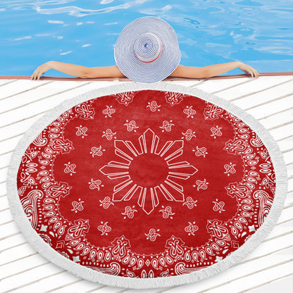 Philippines Filipinos Beach Blanket Sun Bandana Paisley Print Heritage
