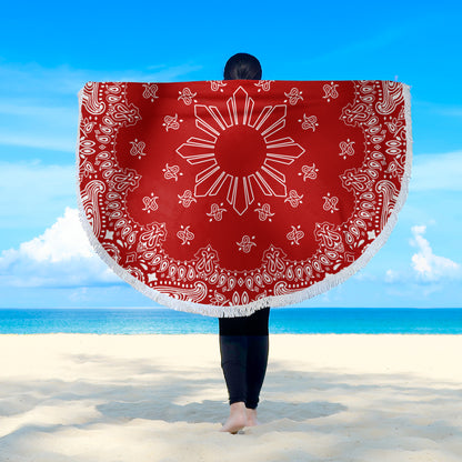 Philippines Filipinos Beach Blanket Sun Bandana Paisley Print Heritage