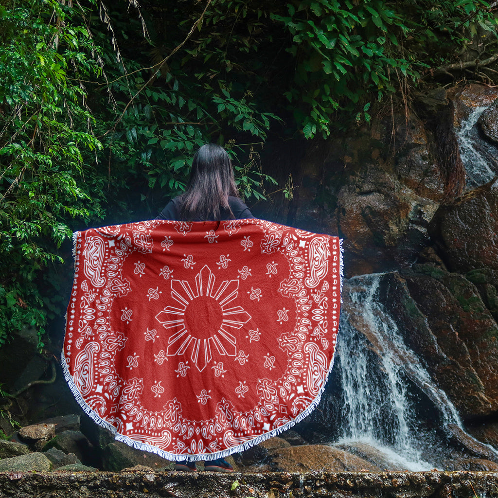 Philippines Filipinos Beach Blanket Sun Bandana Paisley Print Heritage