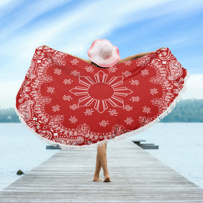 Philippines Filipinos Beach Blanket Sun Bandana Paisley Print Heritage