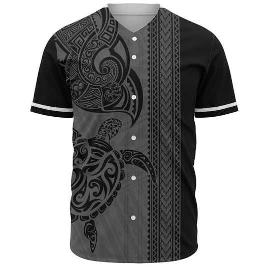 Hawaii Baseball Shirt Polynesia Tribal Turtle Tattoo