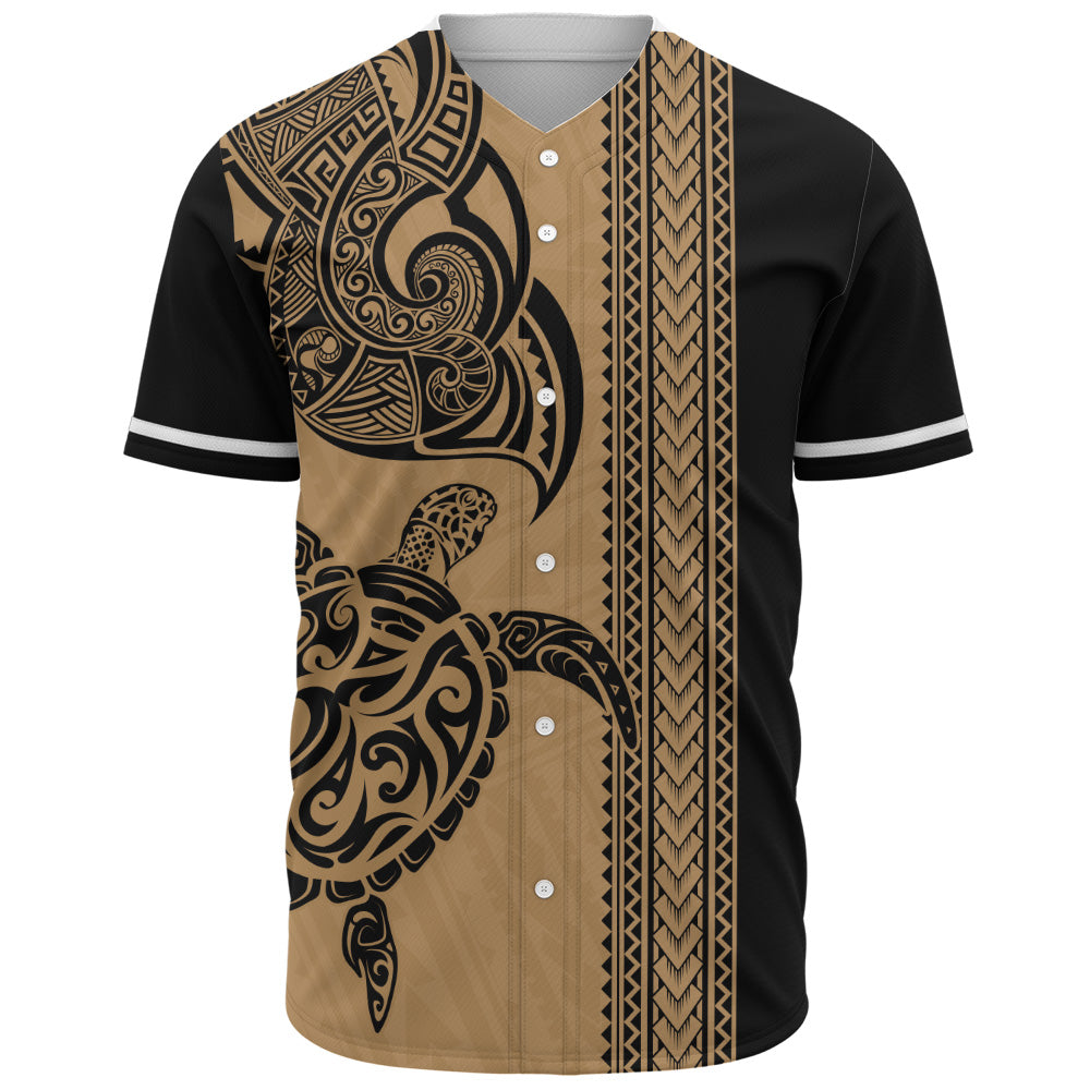 Hawaii Baseball Shirt Polynesia Tribal Turtle Tattoo