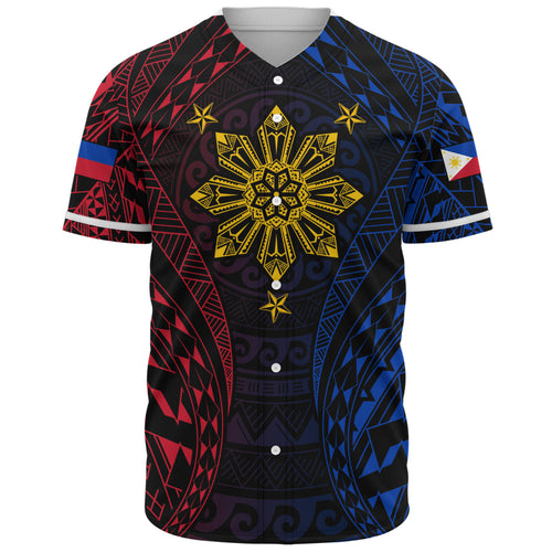 Philippines Filipinos Baseball Shirt Sun Flag Tribal Tattoo Pattern