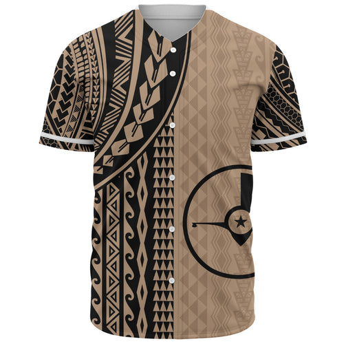 Yap State Baseball Shirt Polynesian Tattoo