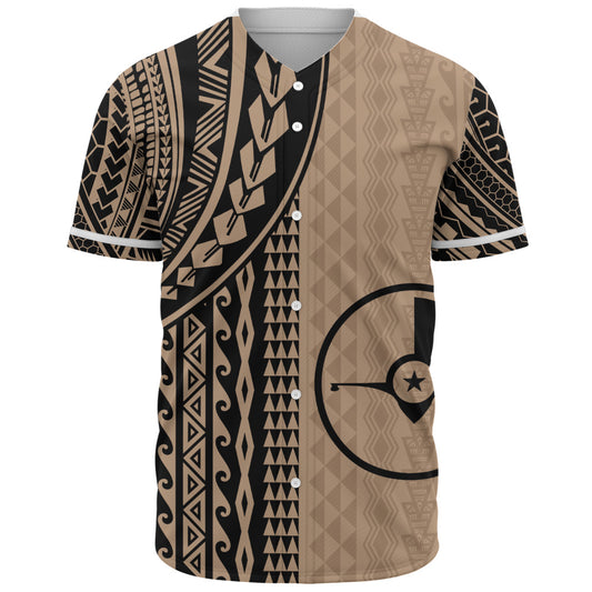 Yap State Baseball Shirt Polynesian Tattoo