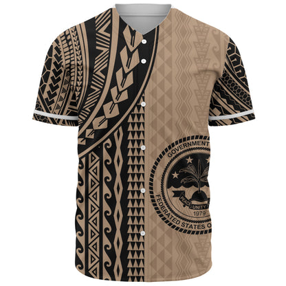 Federated States Of Micronesia Baseball Shirt Polynesian Tattoo