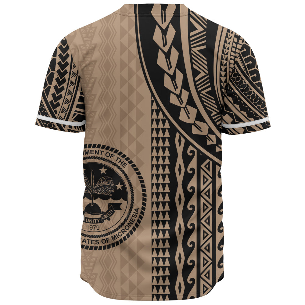 Federated States Of Micronesia Baseball Shirt Polynesian Tattoo