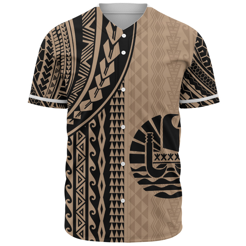 Tahiti Baseball Shirt Polynesian Tattoo