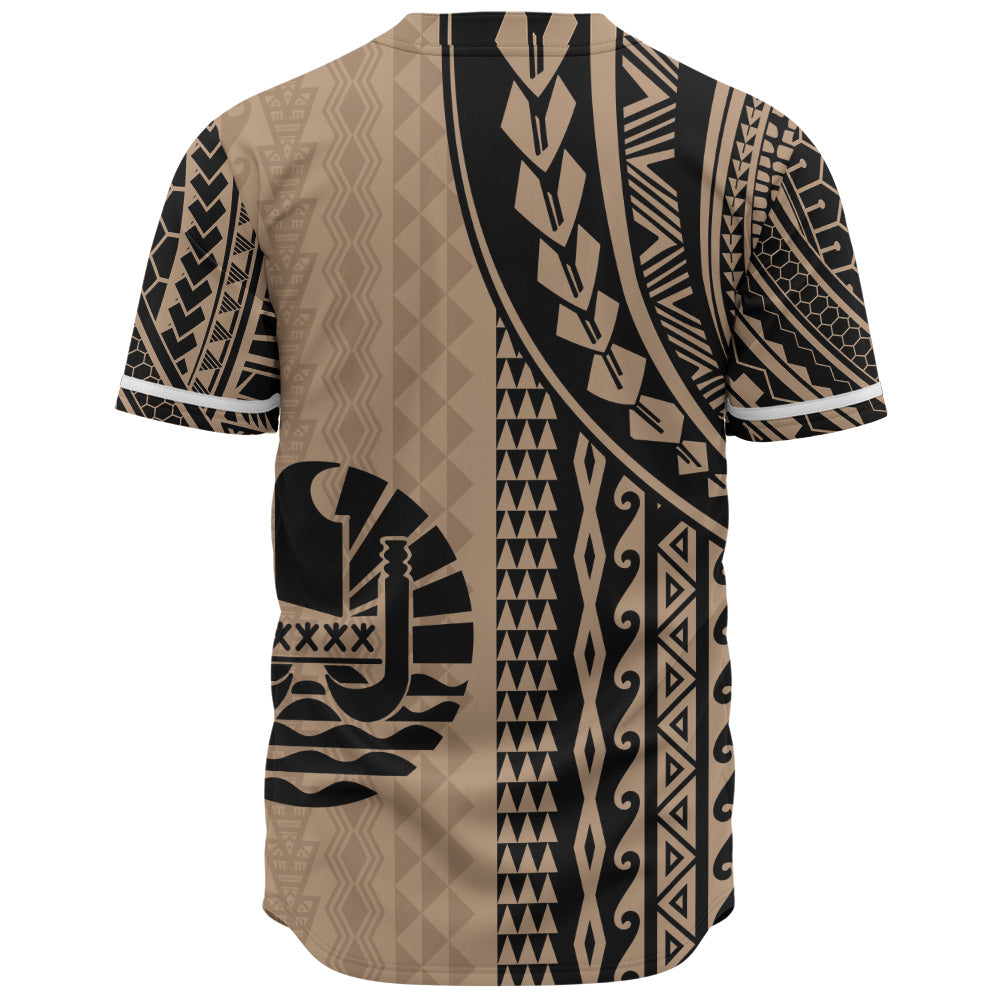 Tahiti Baseball Shirt Polynesian Tattoo