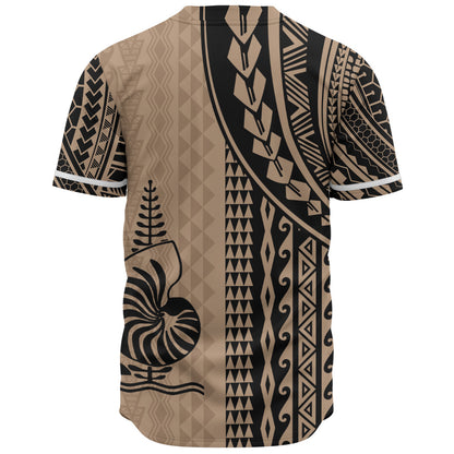 New Caledonia Baseball Shirt Polynesian Tattoo