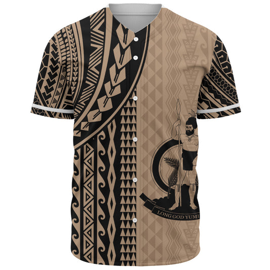 Vanuatu Baseball Shirt Polynesian Tattoo