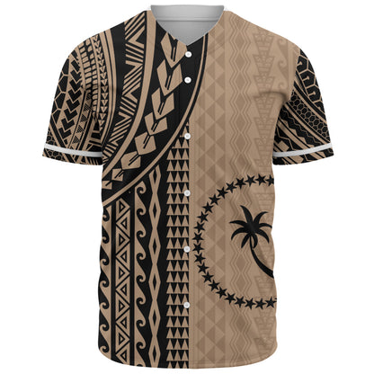 Chuuk State Baseball Shirt Polynesian Tattoo
