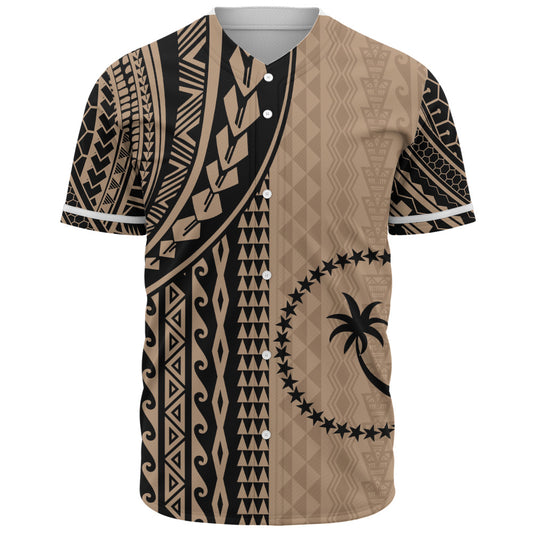 Chuuk State Baseball Shirt Polynesian Tattoo