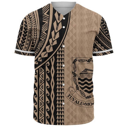 Tuvalu Baseball Shirt Polynesian Tattoo