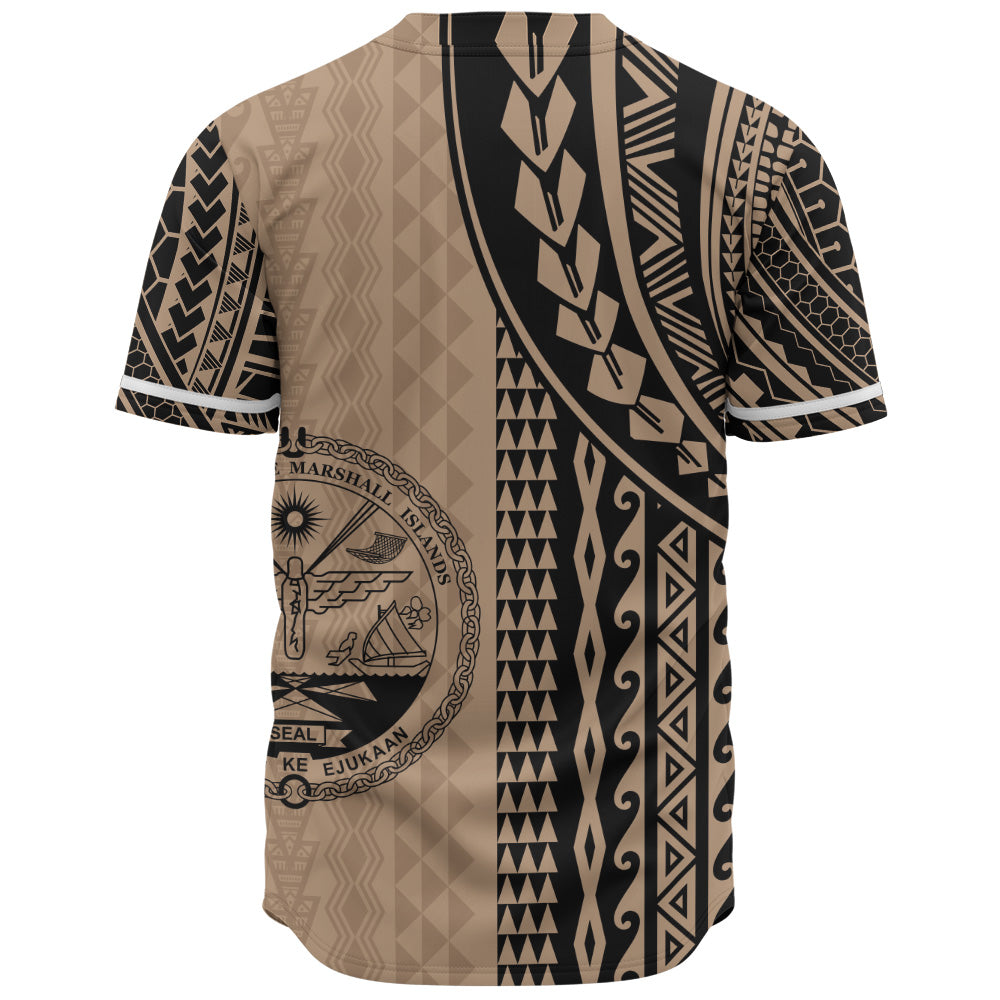 Marshall Islands Baseball Shirt Polynesian Tattoo