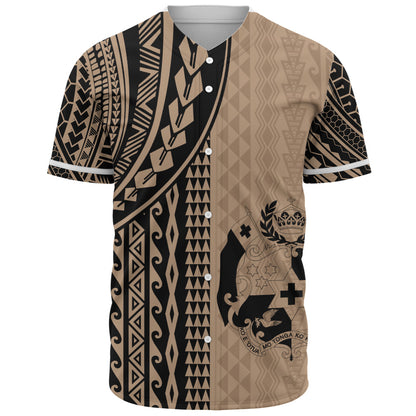 Tonga Baseball Shirt Polynesian Tattoo