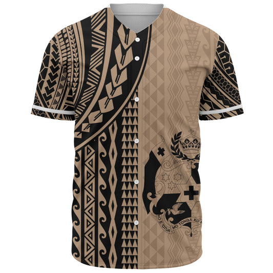 Tonga Baseball Shirt Polynesian Tattoo