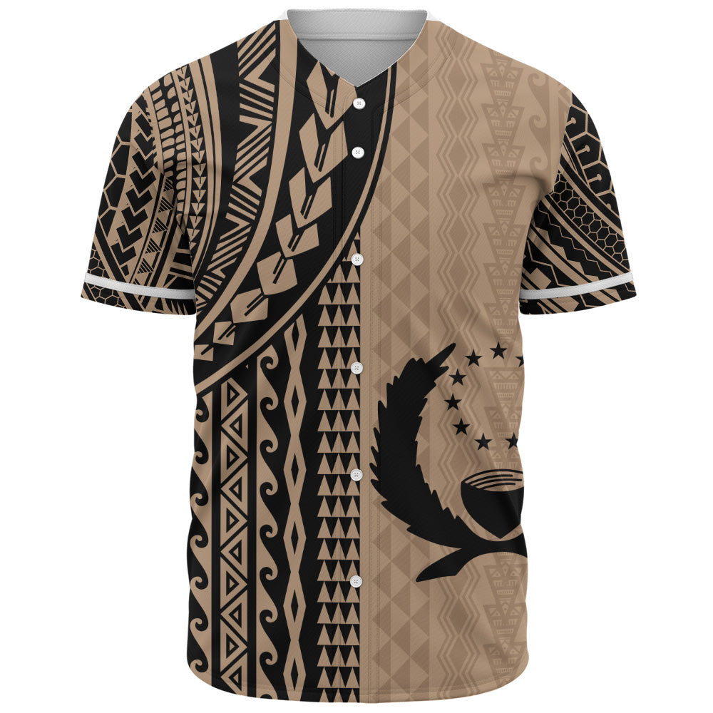 Pohnpei State Baseball Shirt Polynesian Tattoo