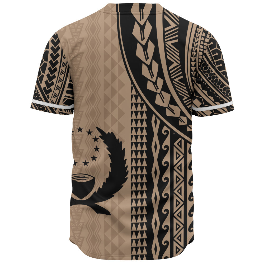 Pohnpei State Baseball Shirt Polynesian Tattoo