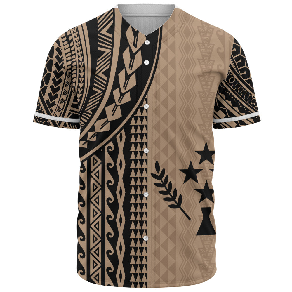 Kosrae Baseball Shirt Polynesian Tattoo
