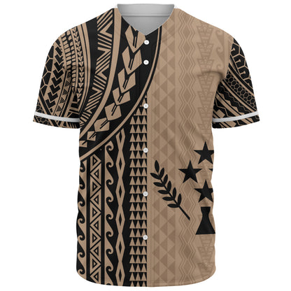 Kosrae Baseball Shirt Polynesian Tattoo