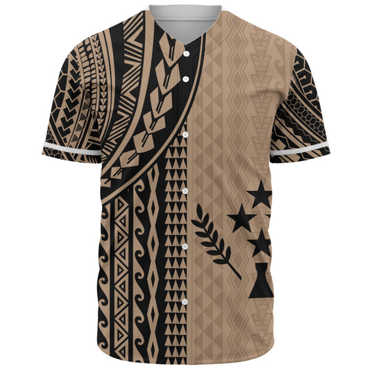 Kosrae Baseball Shirt Polynesian Tattoo