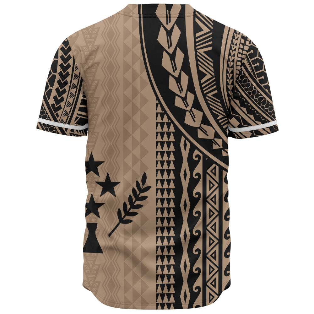 Kosrae Baseball Shirt Polynesian Tattoo