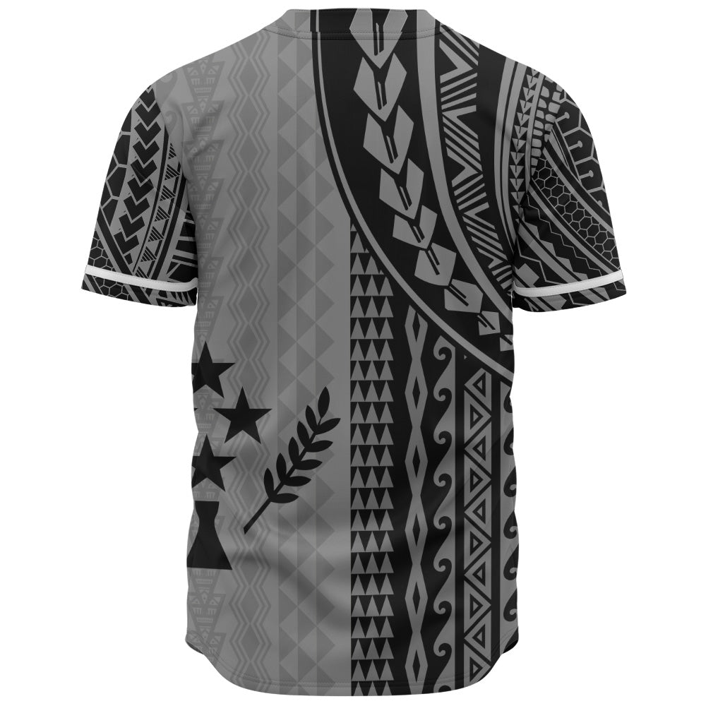 Kosrae Baseball Shirt Polynesian Tattoo