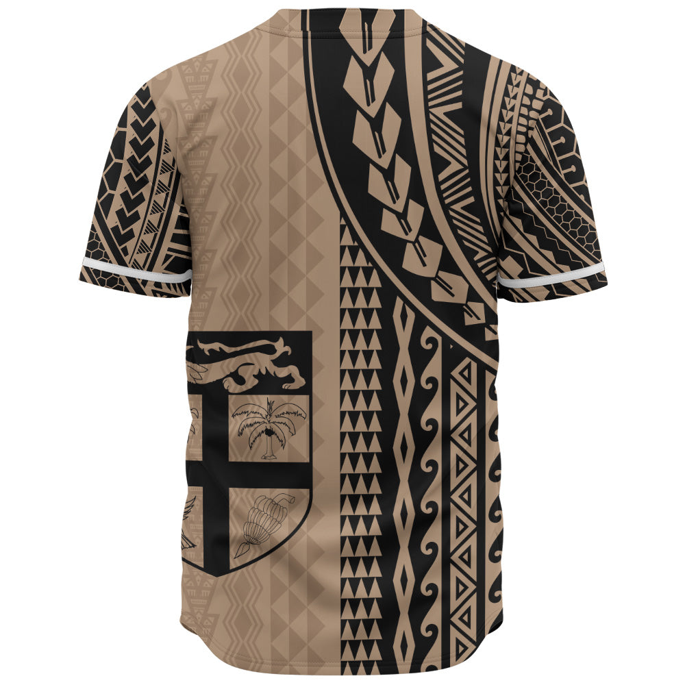 Fiji Baseball Shirt Polynesian Tattoo