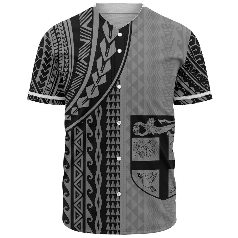 Fiji Baseball Shirt Polynesian Tattoo