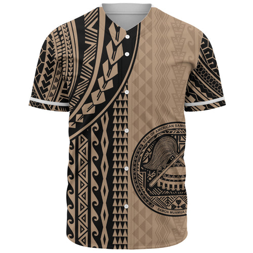 American Samoa Baseball Shirt Polynesian Tattoo