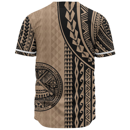 American Samoa Baseball Shirt Polynesian Tattoo