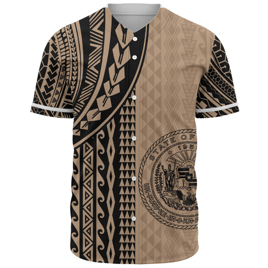 Hawaii Baseball Shirt Polynesian Tattoo