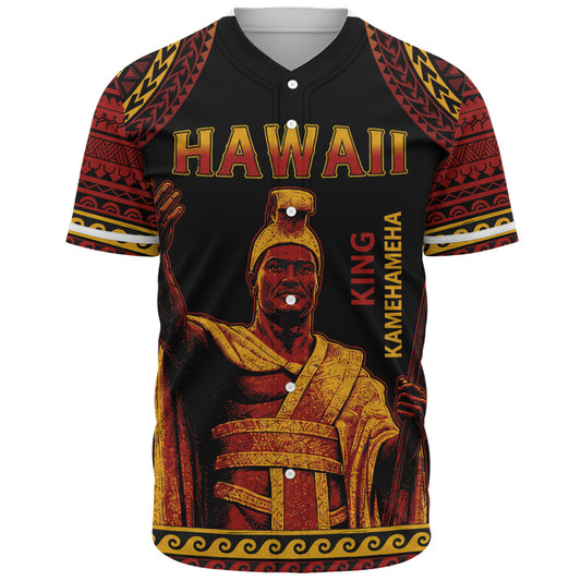 Hawaii Baseball Shirt King Kamehameha Unity Kanaka Maoli Tribal Style