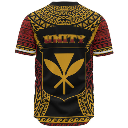 Hawaii Baseball Shirt King Kamehameha Unity Kanaka Maoli Tribal Style