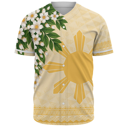 Philippines Filipinos Baseball Shirt Sampaguita Sunshine Bloom Style