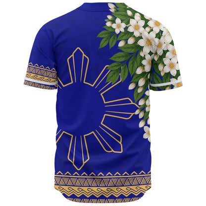 Philippines Filipinos Baseball Shirt Sampaguita Sunshine Bloom Style