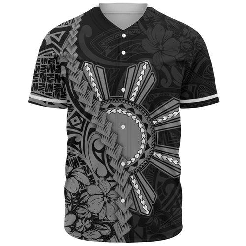 Philippines Filipinos Baseball Shirt Sampaguita Flower Tribal Fusion Style