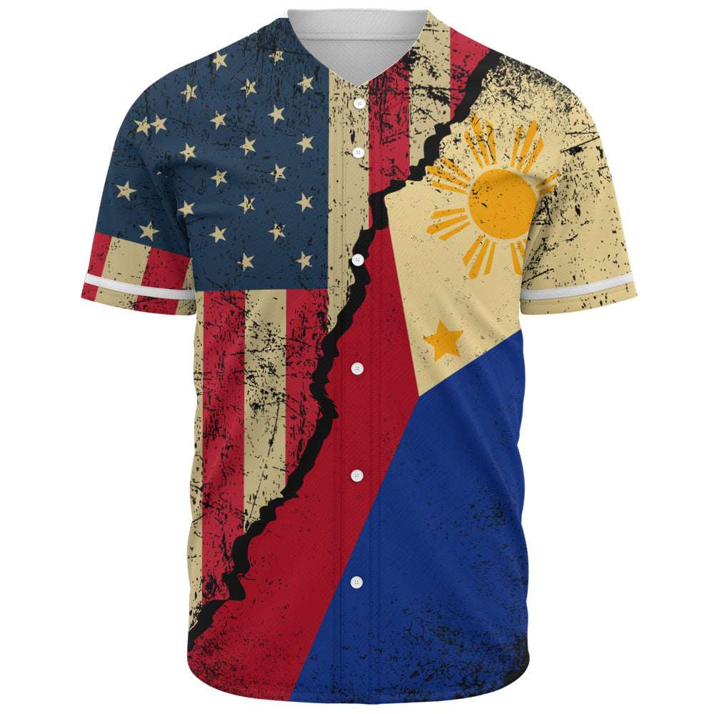 Philippines Filipinos Baseball Shirt Filipino American Unity Style
