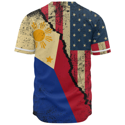 Philippines Filipinos Baseball Shirt Filipino American Unity Style
