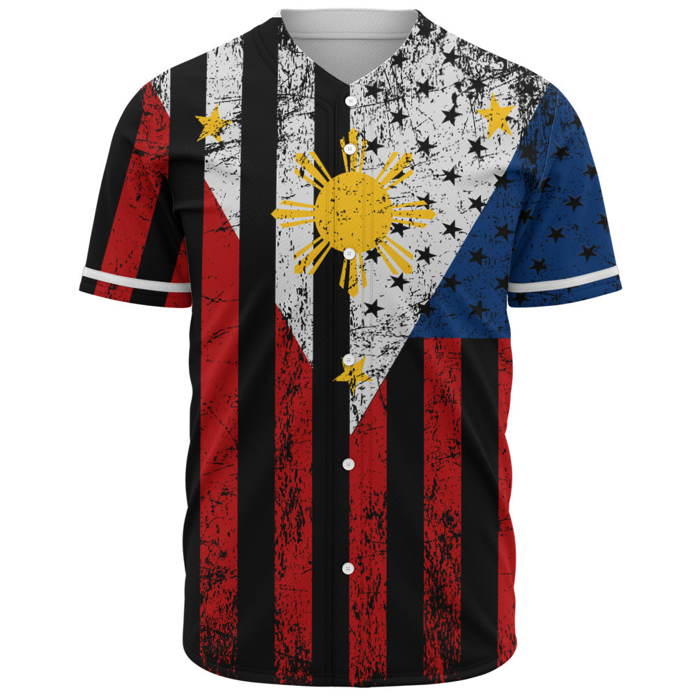 Philippines Filipinos Baseball Shirt Blackout Flag Pride
